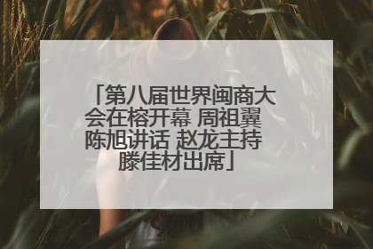 第八届世界闽商大会在榕开幕 周祖翼陈旭讲话 赵龙主持 滕佳材出席